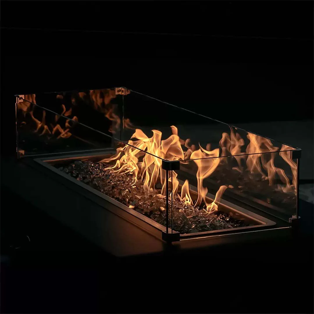 Glass Wind Guards - Fire Pit Accessory - Image 3