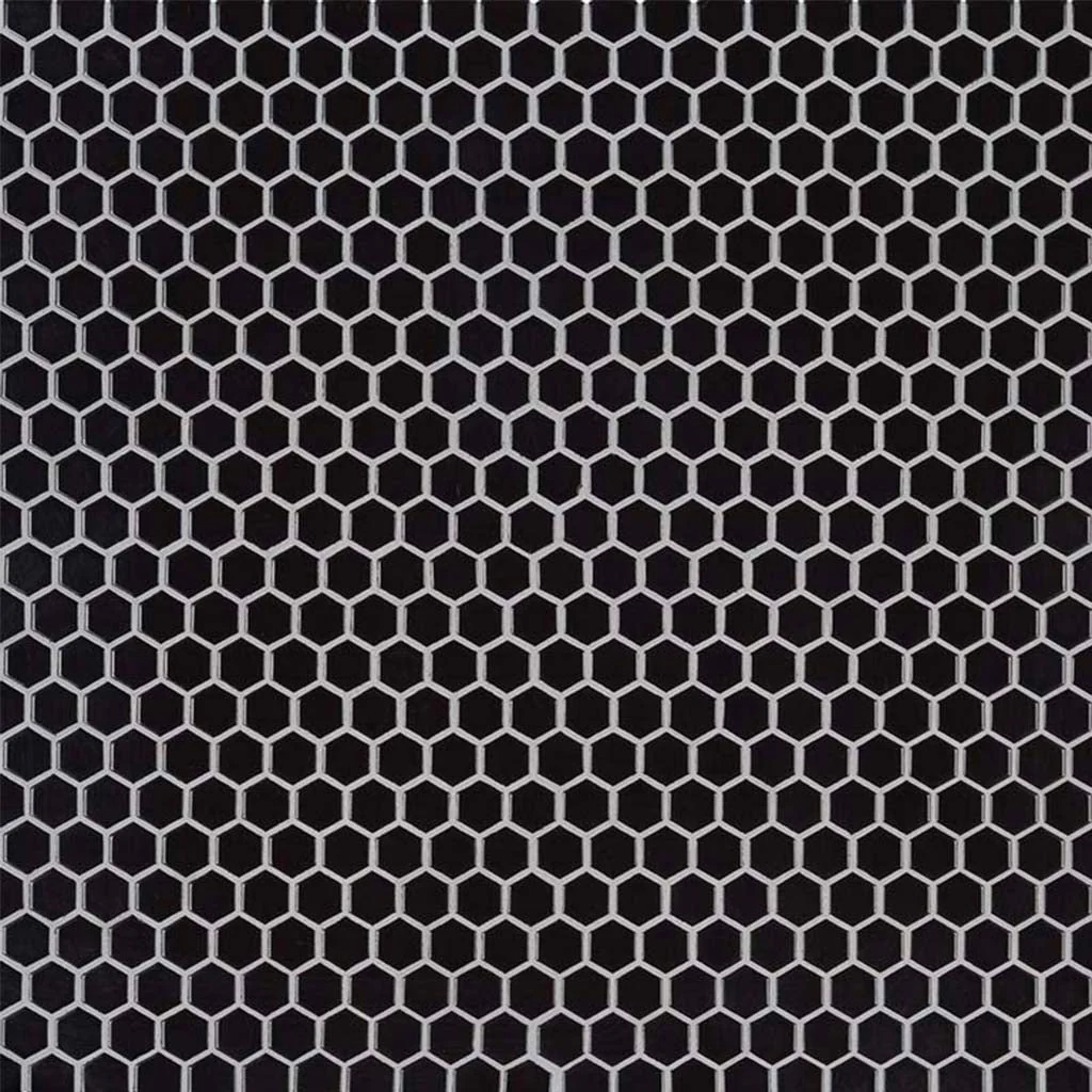 Glossy Black, Hexagon Mosaic - Porcelain Tile - Image 2