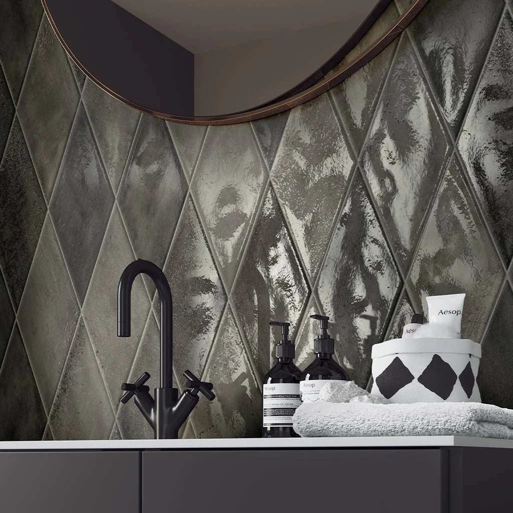 Glossy Muschio, Rhomboid - Porcelain Tile - Image 3