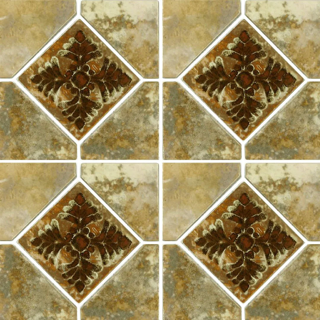 Gold, 6" x 6" Deco - Porcelain Pool Tile