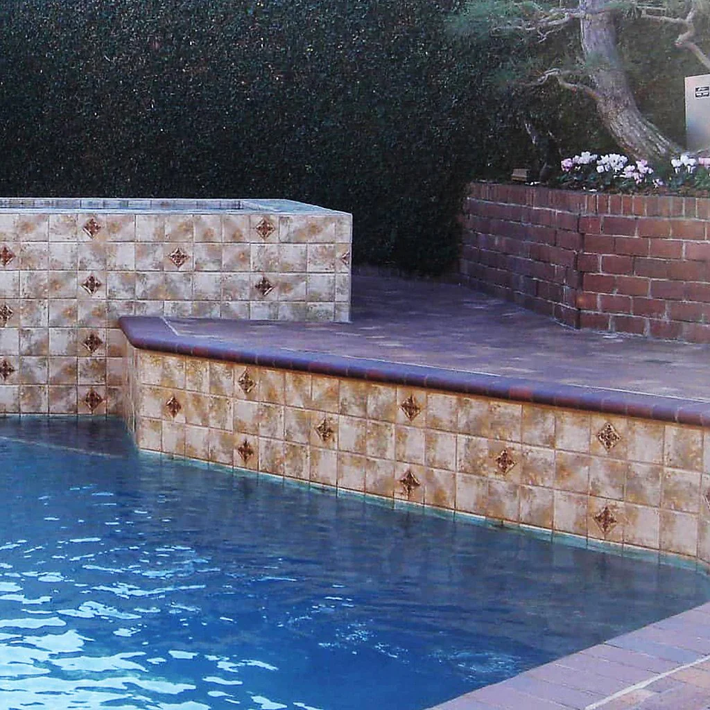 Gold, 6" x 6" Deco - Porcelain Pool Tile - Image 2