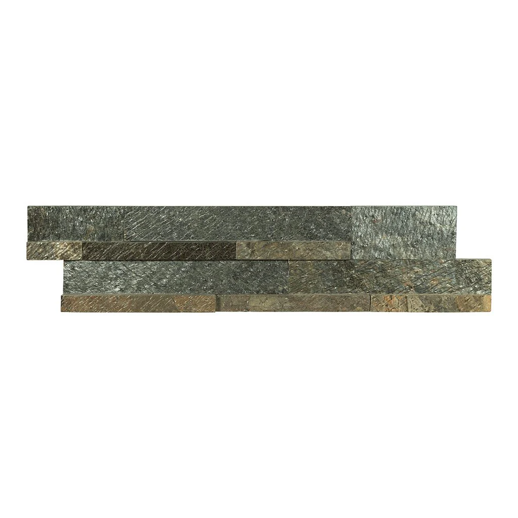 Gold Green, 6" x 24" Ledger Panel - Stacked Natural Stone
