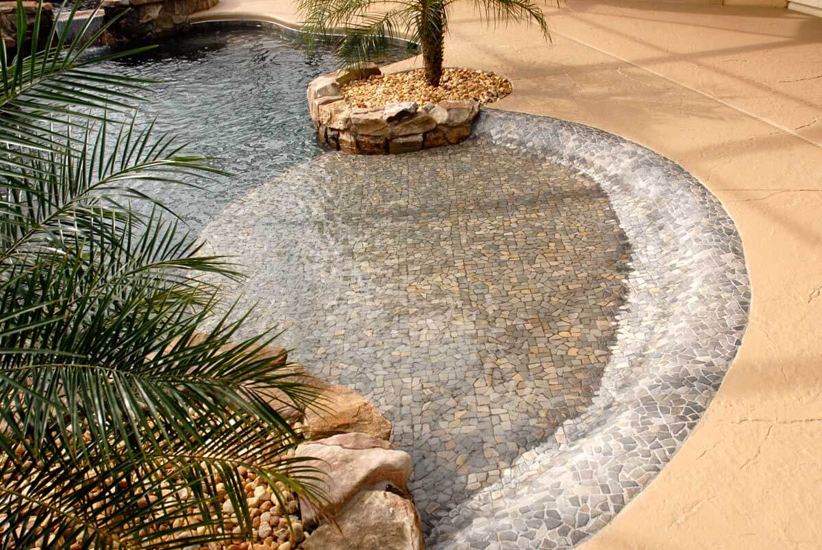 Golden Emperador - Flat Stone Pebble Tile - Image 3