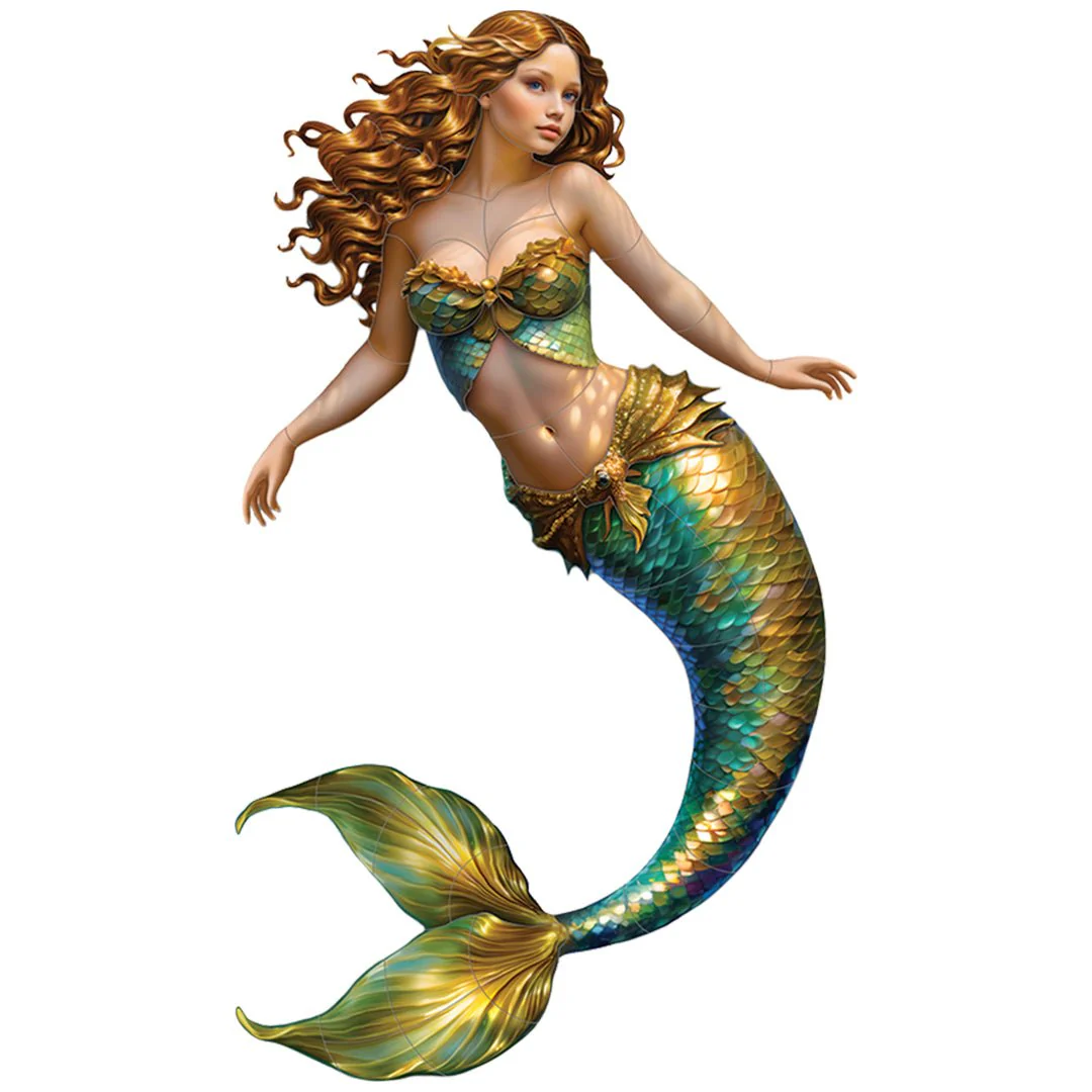 Golden Mermaid - Pool Mosaic