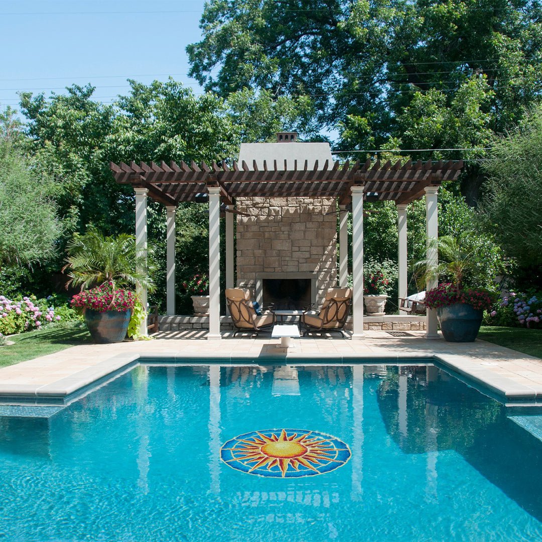 Golden Sun Medallion - Pool Mosaic - Image 2