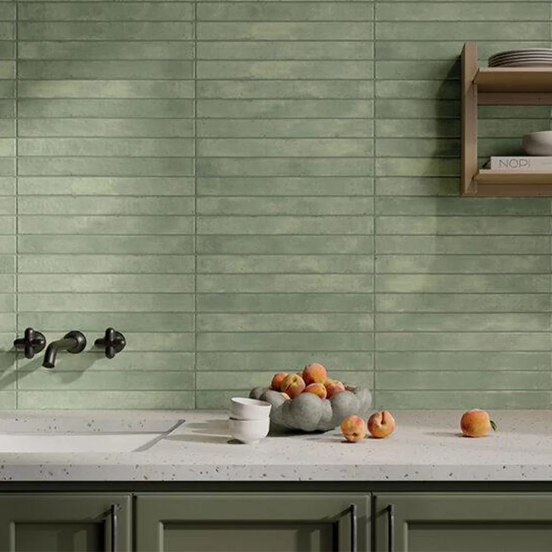 Graffiti Acquamarine, 2" x 18" - Porcelain Tile - Image 3
