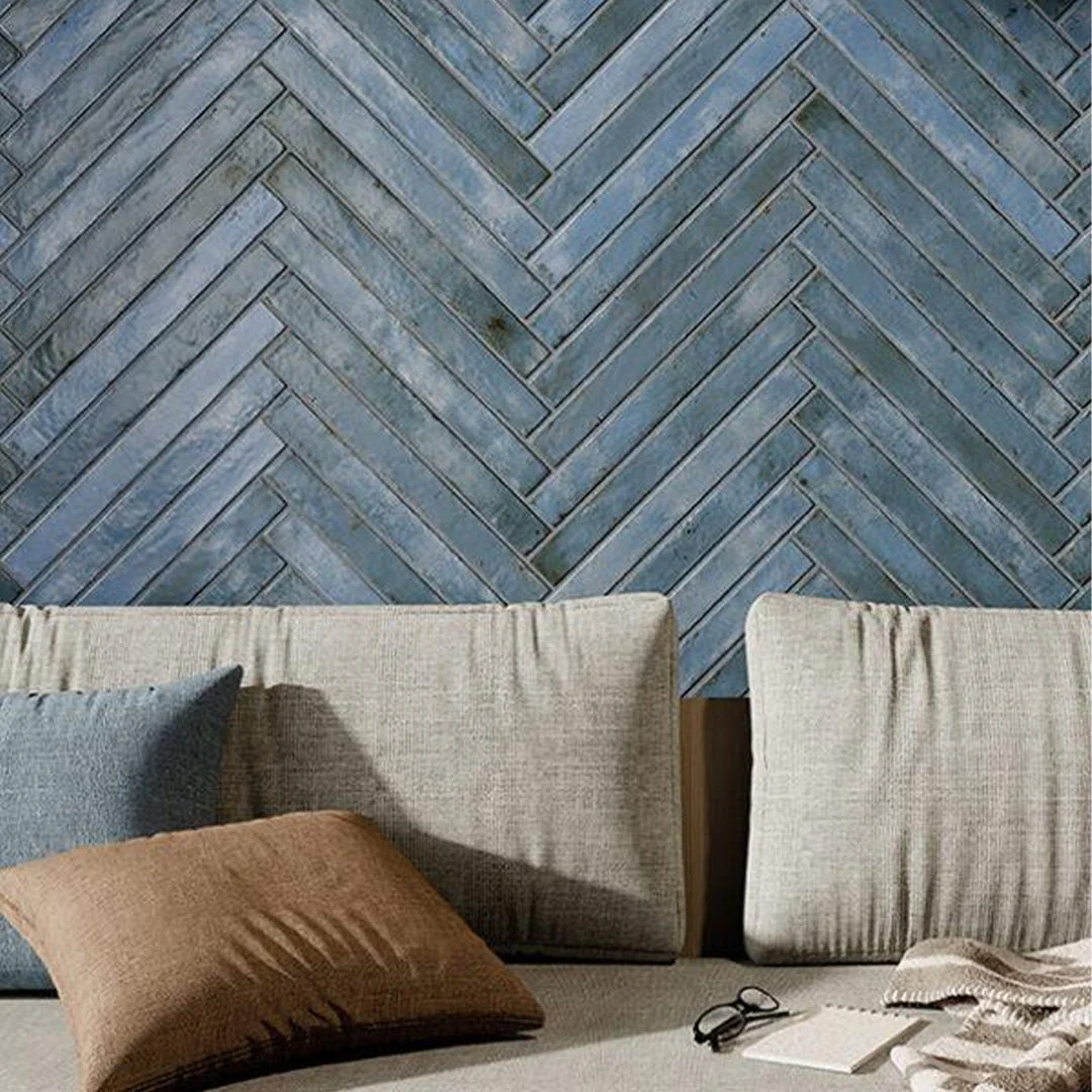 Graffiti Blue, 2" x 18" - Porcelain Tile - Image 2