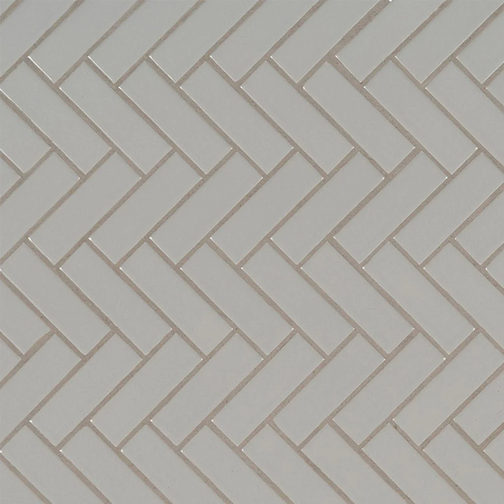 Gray, Herringbone Mosaic - Porcelain Tile