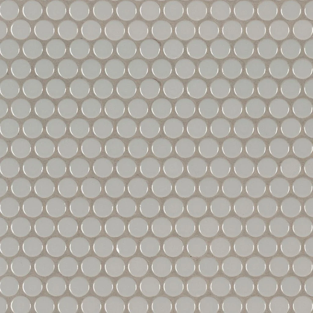 Gray, Penny Round Mosaic - Porcelain Tile
