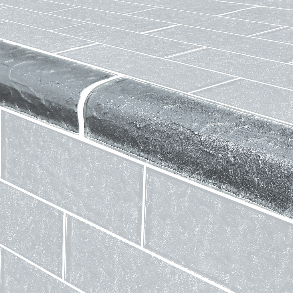 Gray, Trim 2" x 6" - Glass Tile