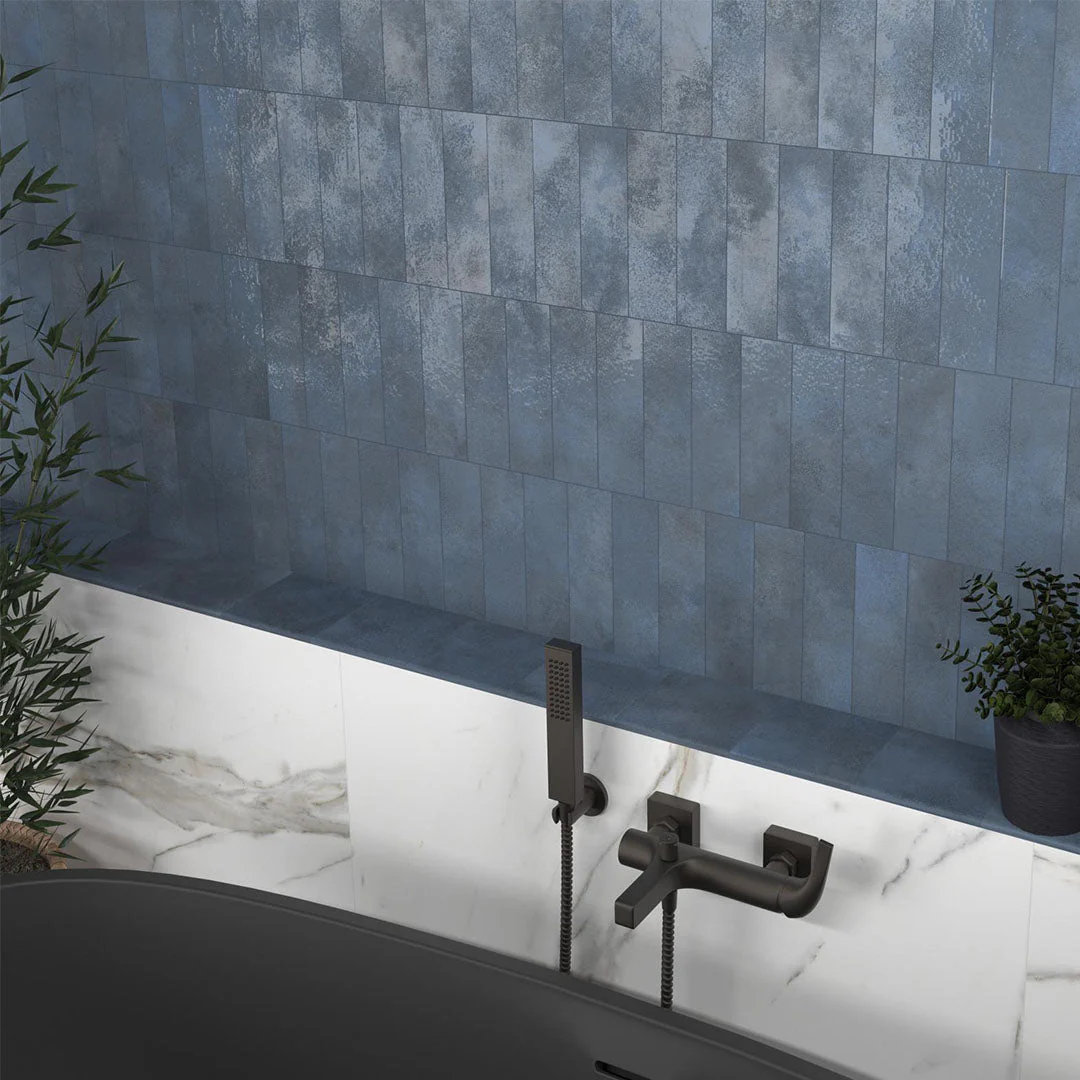 Greenland Cobalt, 2.5" x 9" - Porcelain Tile - Image 2