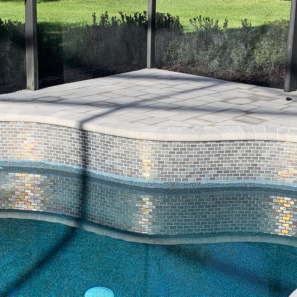 Grey, 1" x 2" Mosaic - Glass Tile - Image 2