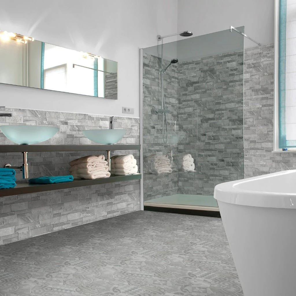 Grey, 6.25" x 15.75" - Porcelain Ledgerstone Tile - Image 2