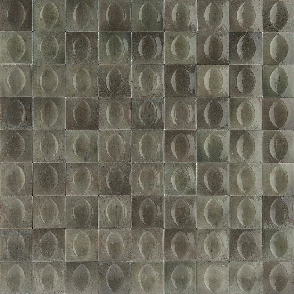 Grigio Glossy, 4" x 4" Egg Deco - Porcelain Tile - Image 2