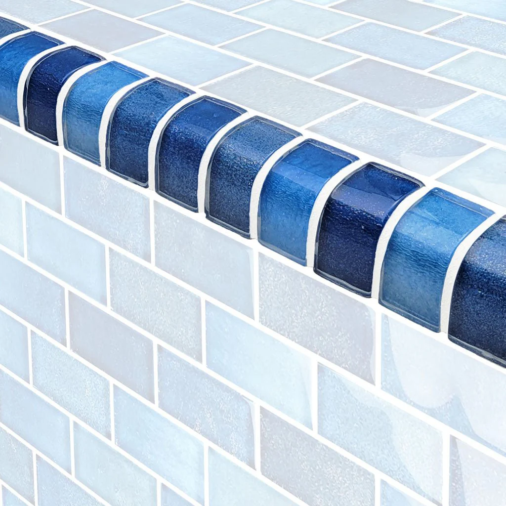 Gulf Stream, Trim 1" x 2" - Glass Tile
