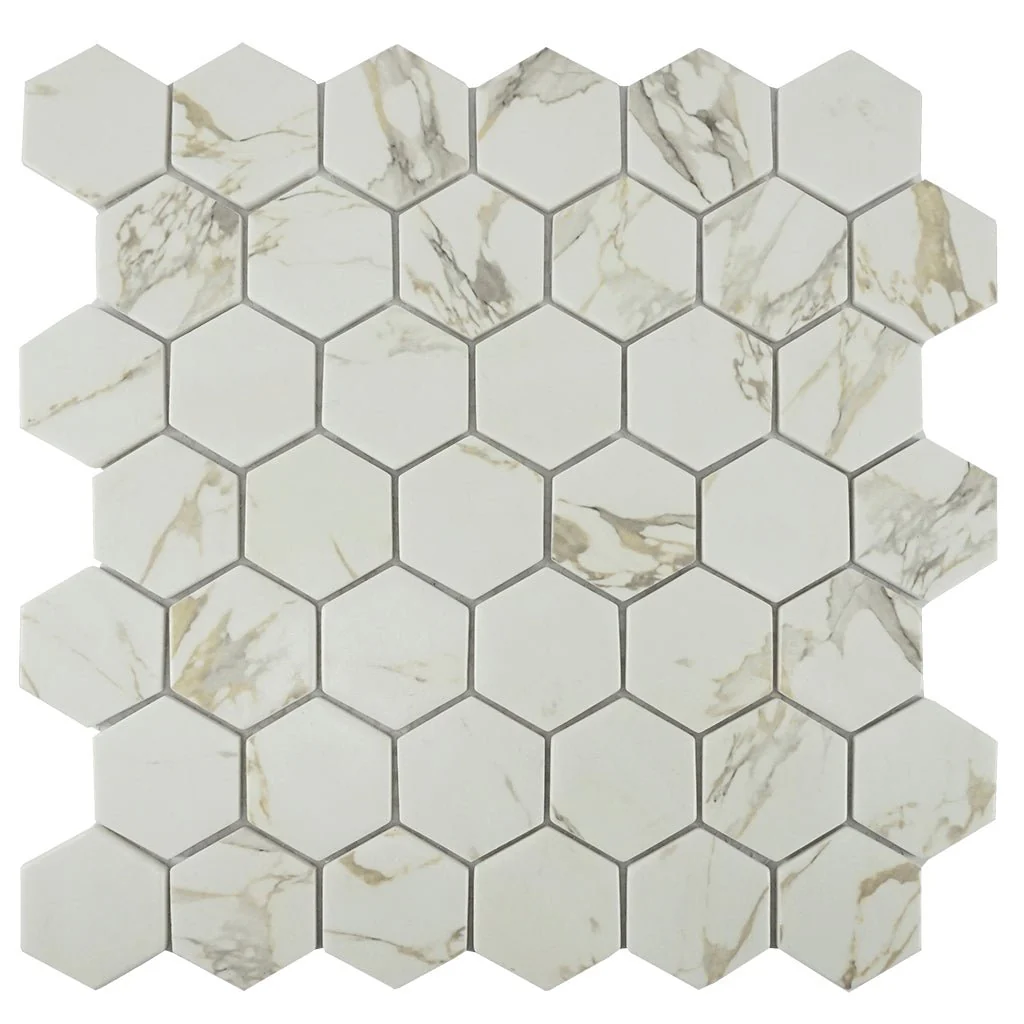 Habana Beige, Hexagon Mosaic - Glass Tile