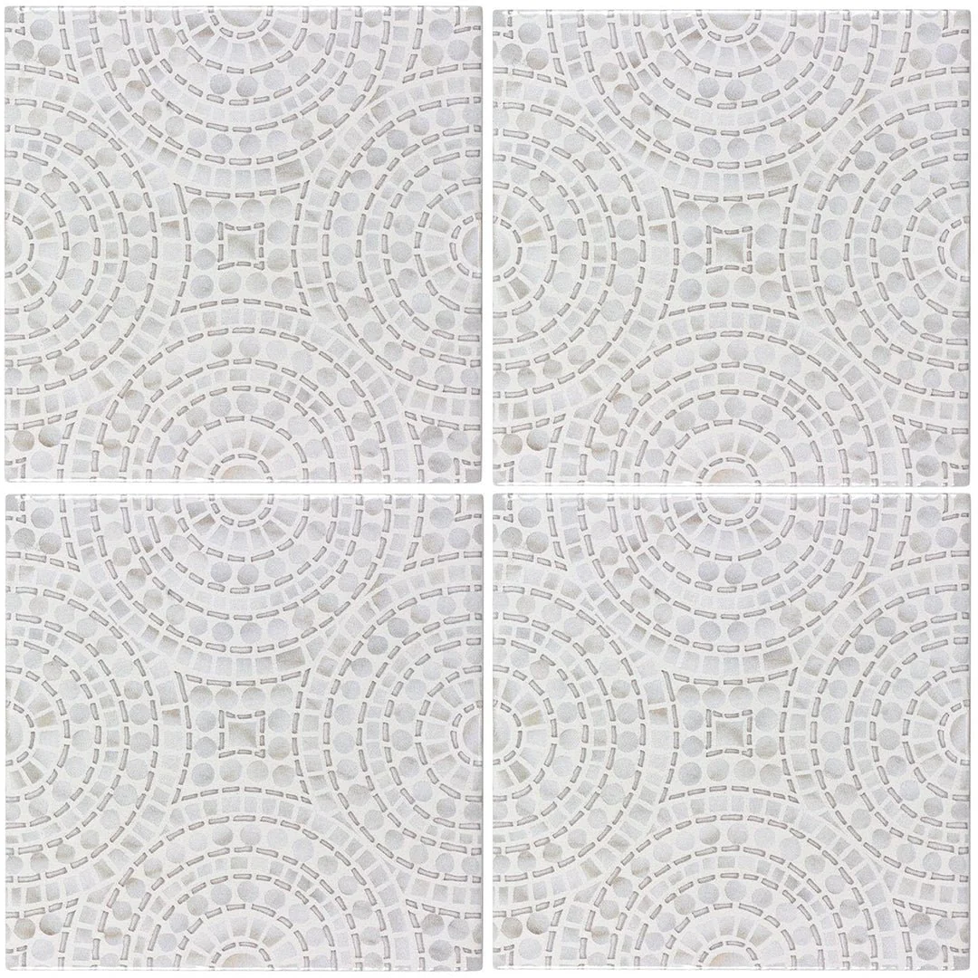 Halo Silver, 5" x 5" - Ceramic Tile