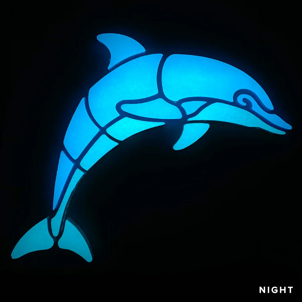 Happy Dolphin, Right - Glow in the Dark Pool Mosaics - Image 2