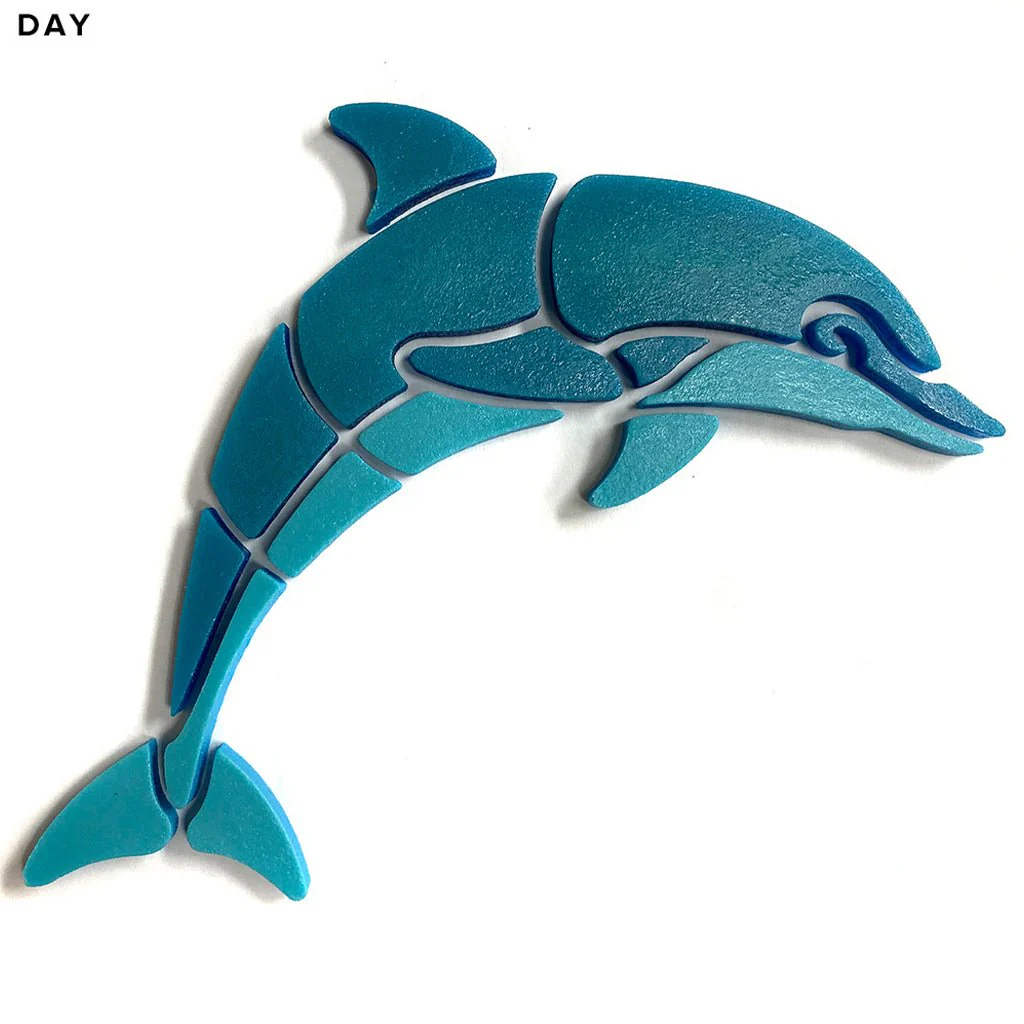 Happy Dolphin, Right - Glow in the Dark Pool Mosaics - Image 3