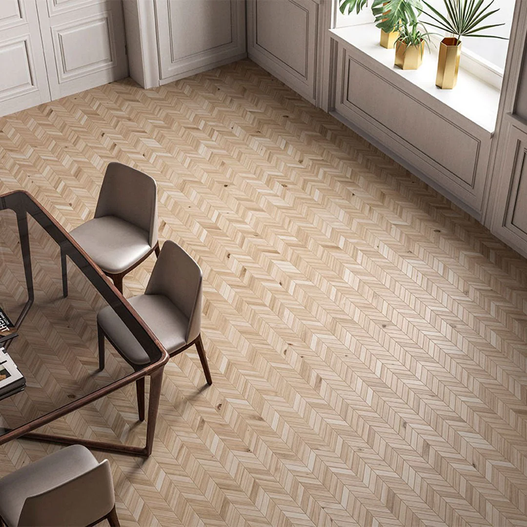 Havenwood Beige, 2" x 5" Chevron Mosaic - Porcelain Tile - Image 2