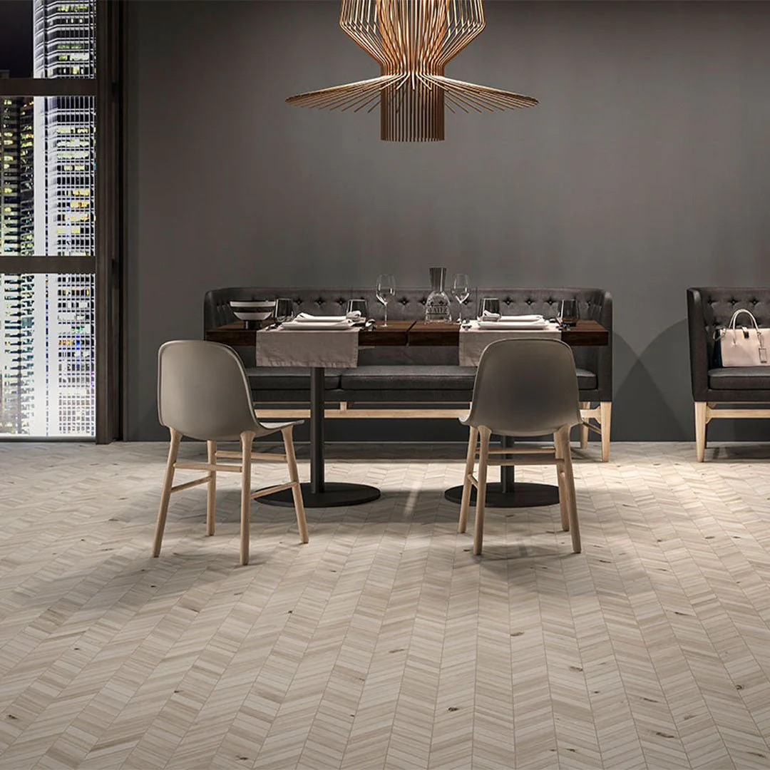 Havenwood Dove, 2" x 5" Chevron Mosaic - Porcelain Tile - Image 3