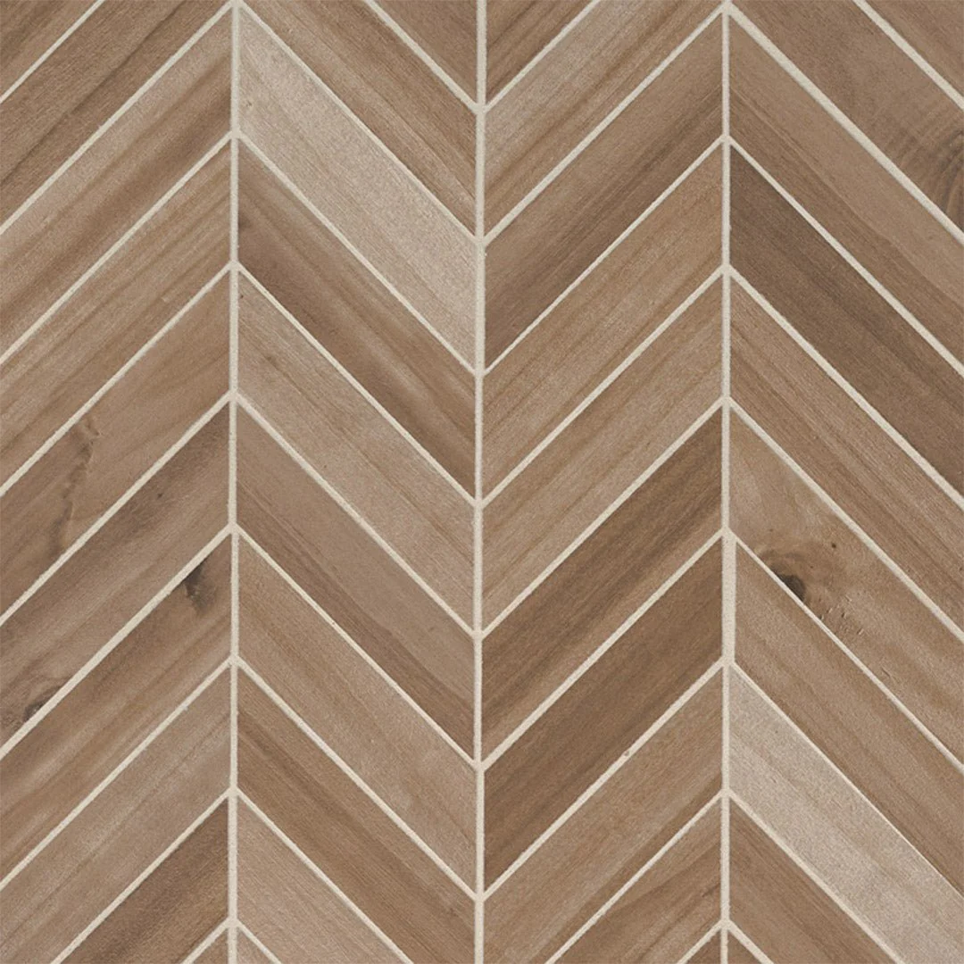 Havenwood Saddle, 2" x 5" Chevron Mosaic - Porcelain Tile