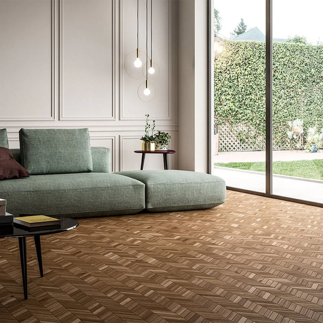 Havenwood Saddle, 2" x 5" Chevron Mosaic - Porcelain Tile - Image 2