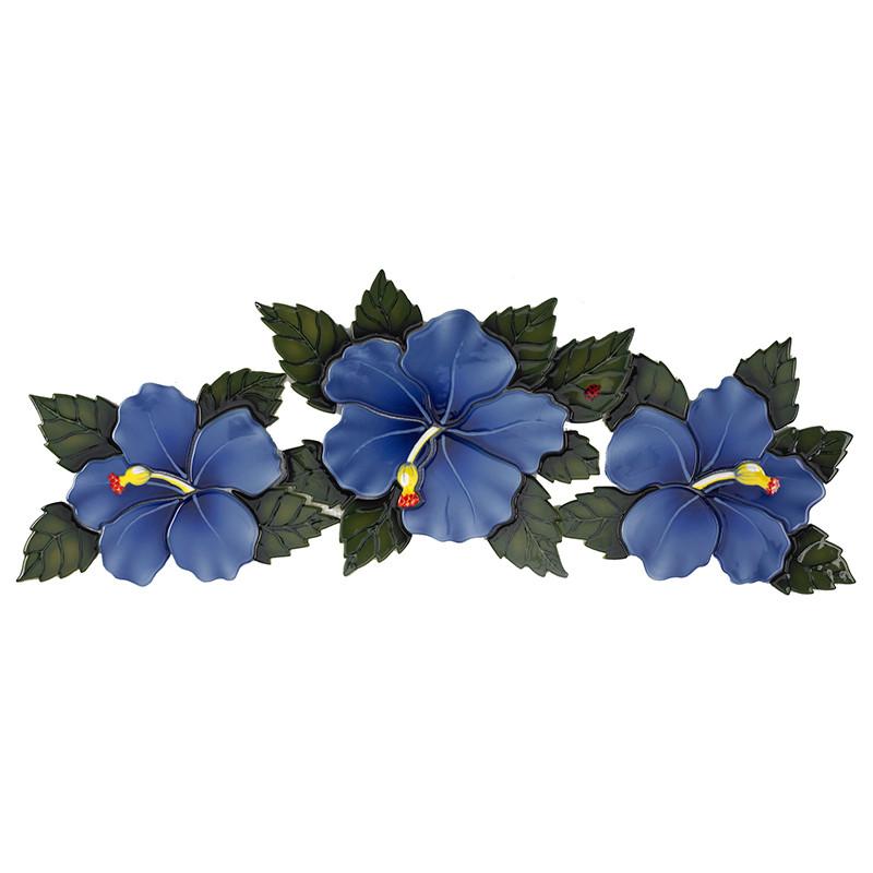 Hibiscus Flowers Blue - Pool Mosaic