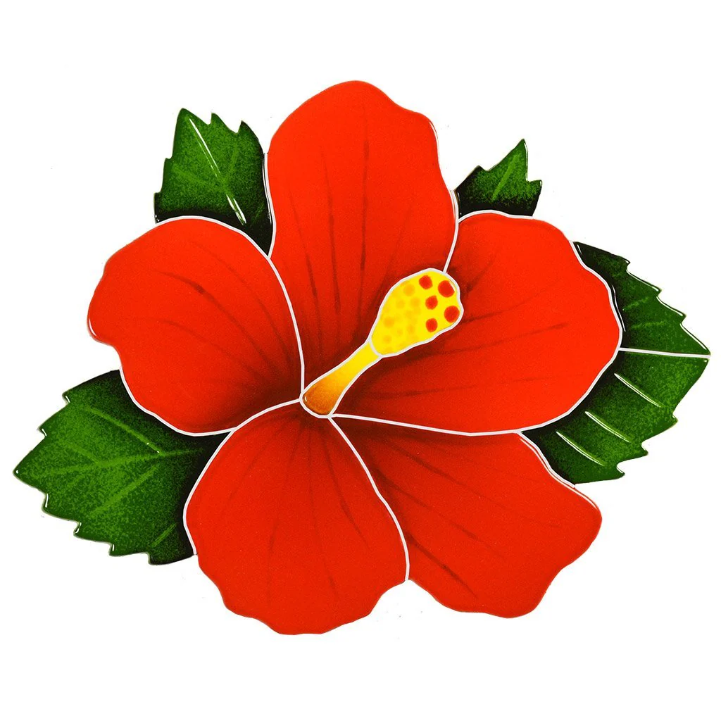 Hibiscus - Red - Pool Mosaic