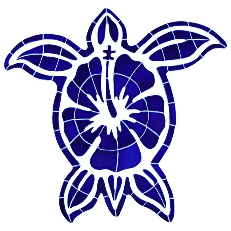 Hibiscus Turtle - Pool Mosaic