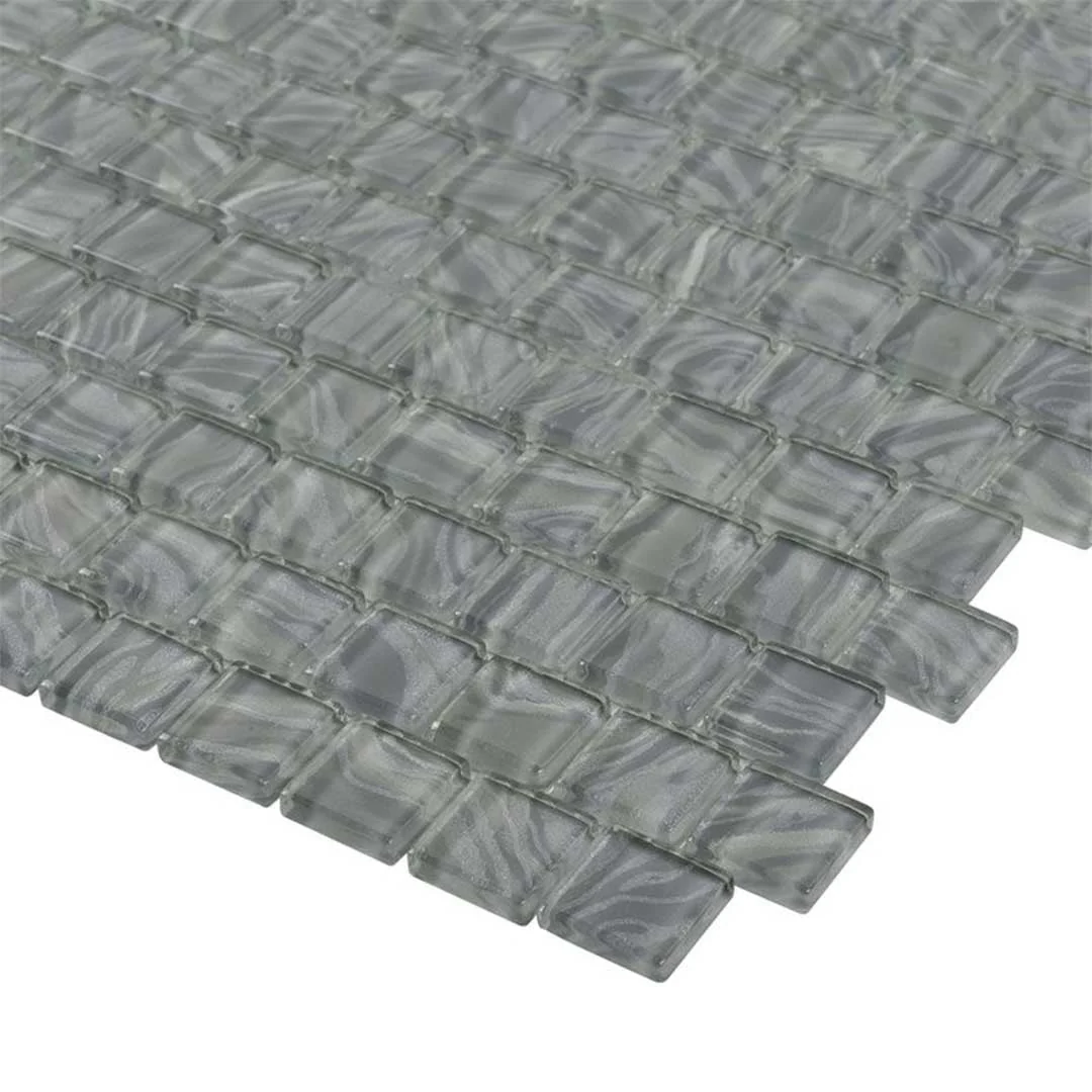 High Tide Grey, 1" x 1" - Glass Tile - Image 3