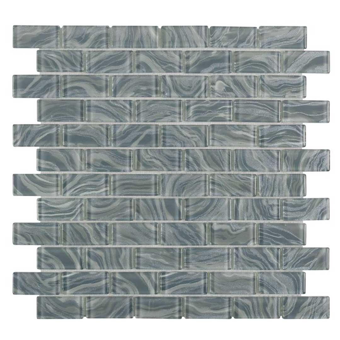 High Tide Grey, 1" x 2" - Glass Tile