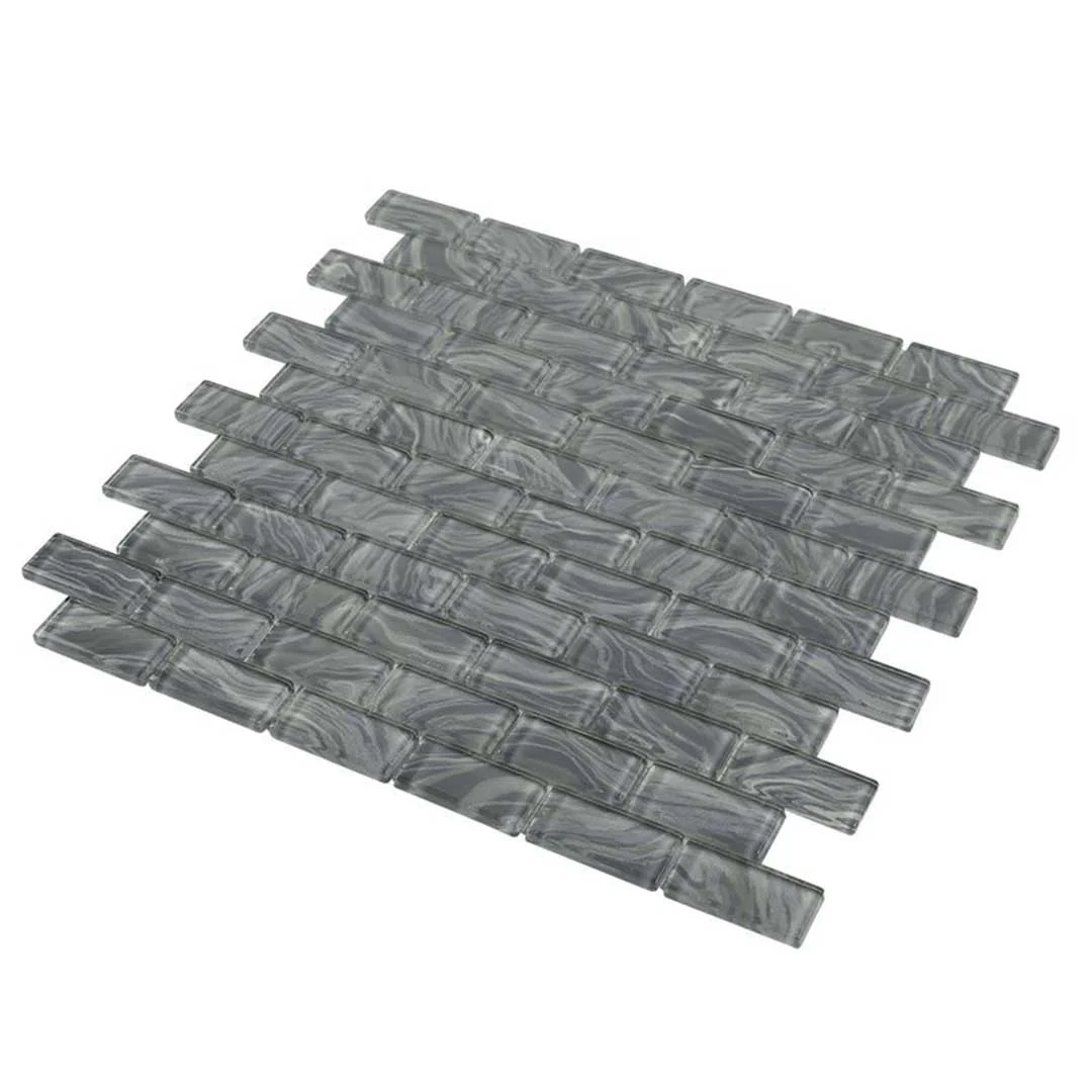 High Tide Grey, 1" x 2" - Glass Tile - Image 3