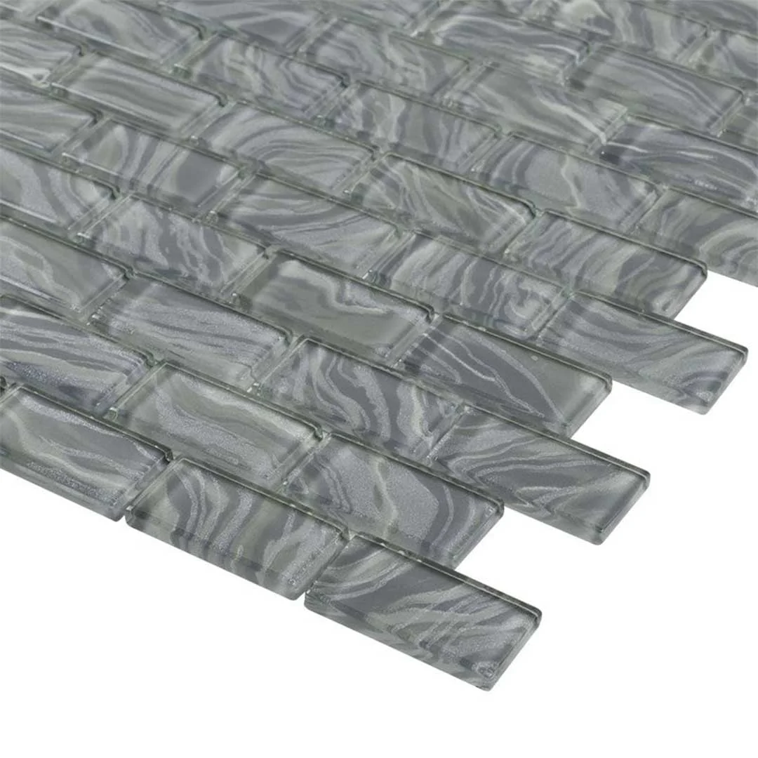 High Tide Grey, 1" x 2" - Glass Tile - Image 4