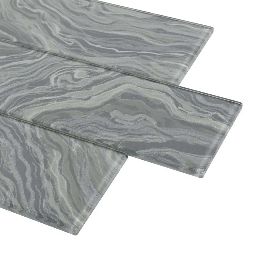 High Tide Grey, 3" x 12" - Glass Tile - Image 4