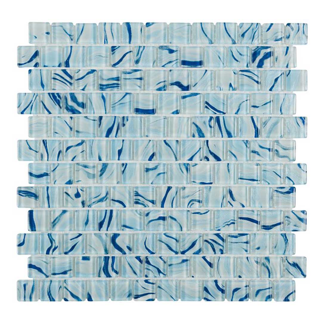 High Tide Sky Blue, 1" x 1" - Glass Tile