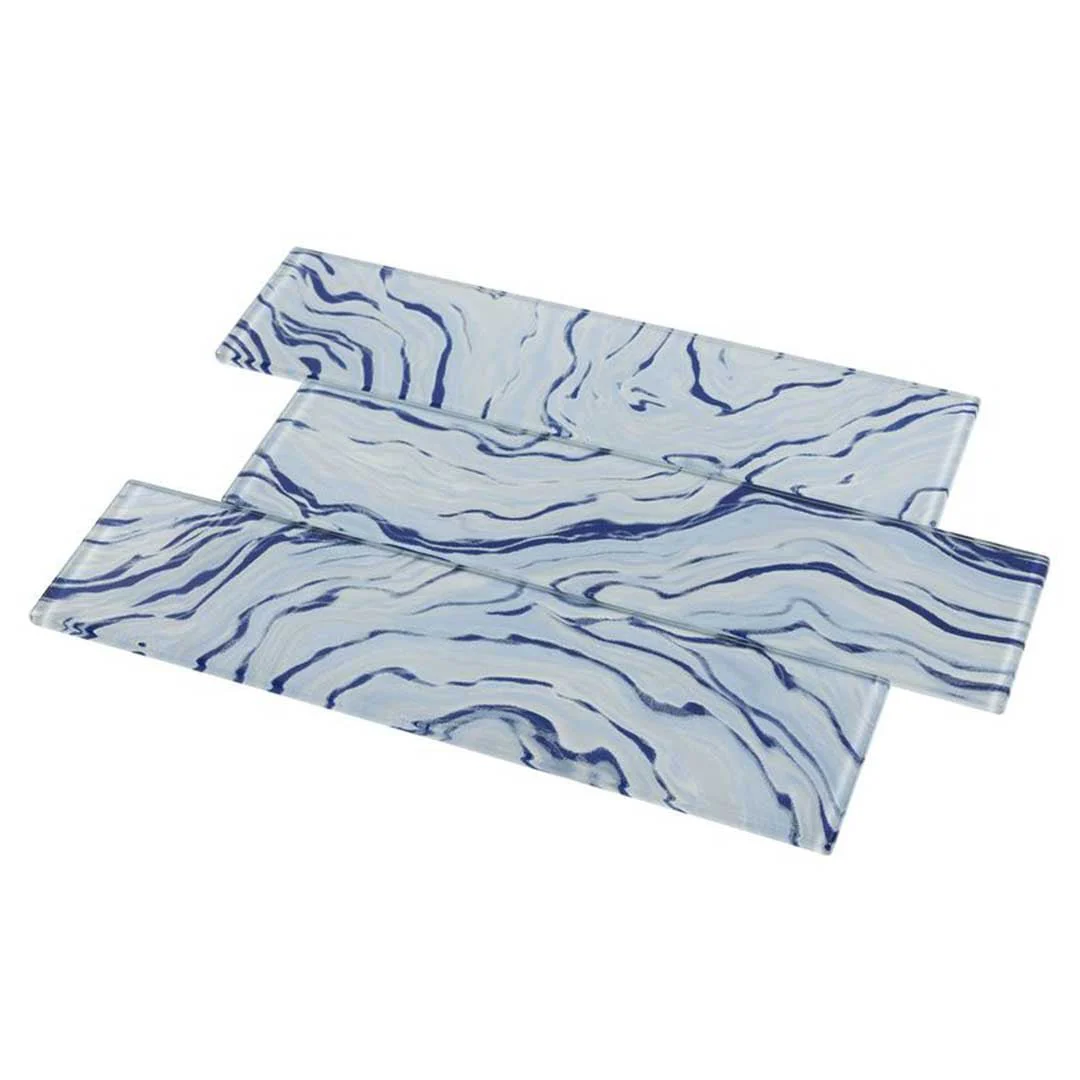 High Tide Sky Blue, 3" x 12" - Glass Tile - Image 3