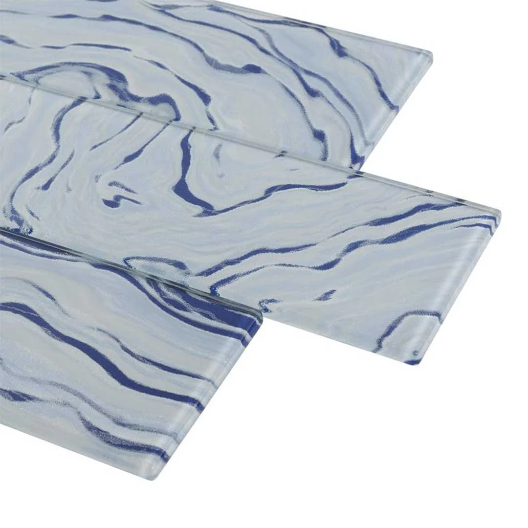 High Tide Sky Blue, 3" x 12" - Glass Tile - Image 4