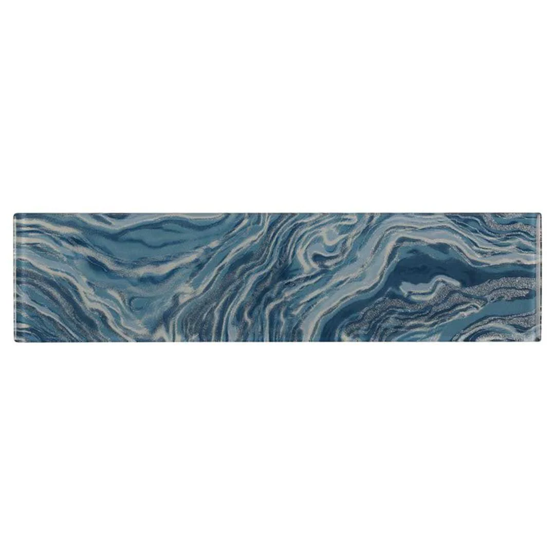 High Tide Teal, 3" x 12" - Glass Tile