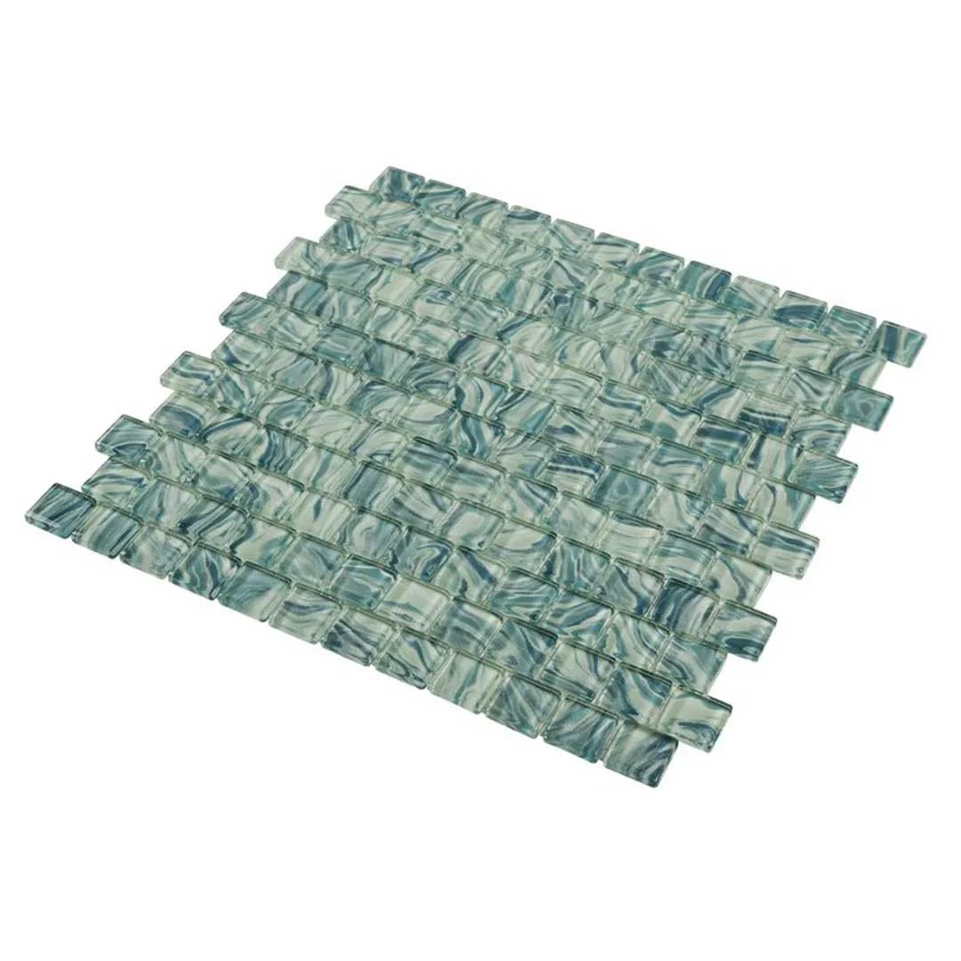 High Tide Turquoise, 1" x 1" - Glass Tile - Image 2