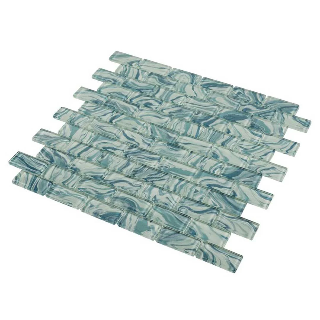 High Tide Turquoise, 1" x 2" - Glass Tile - Image 3