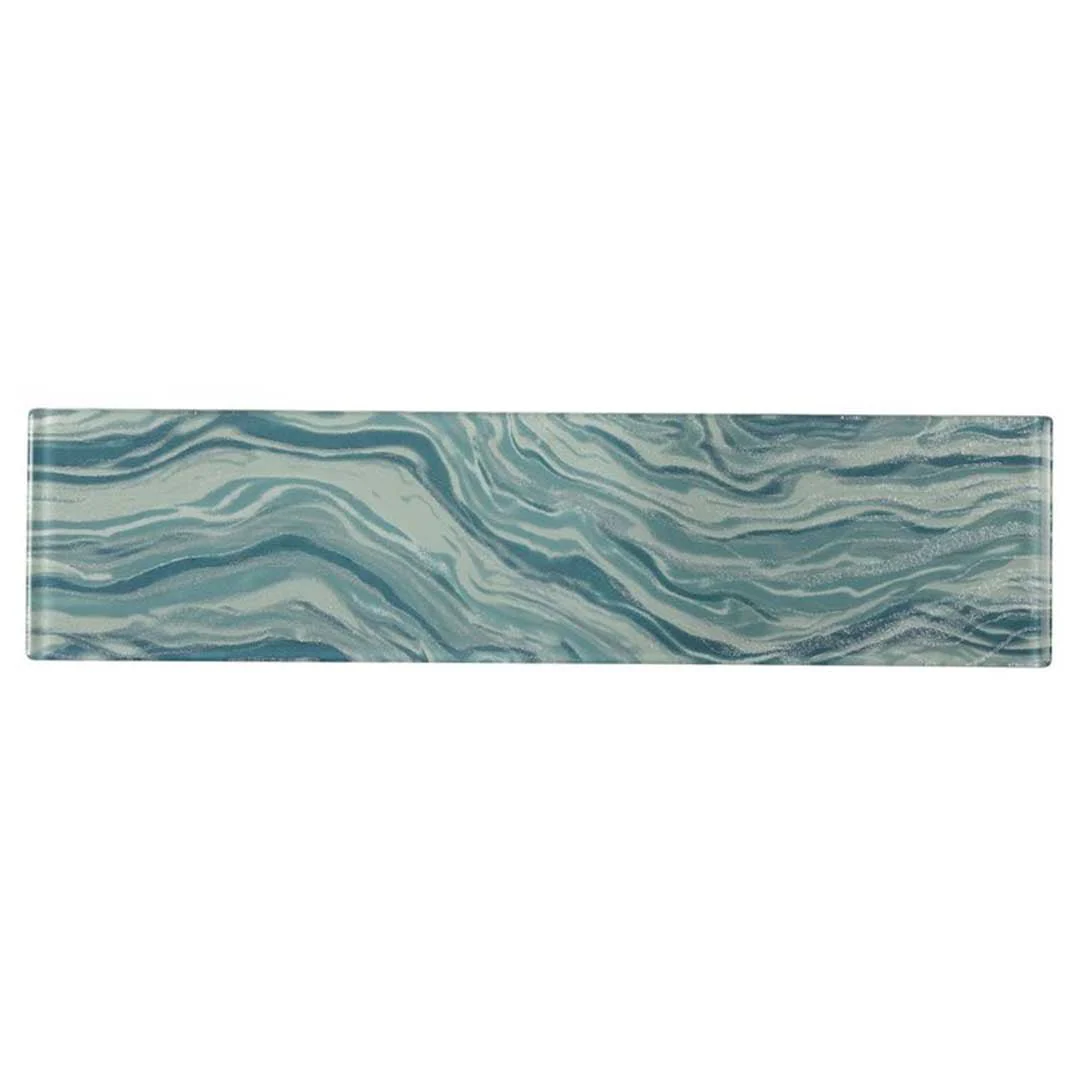 High Tide Turquoise, 3" x 12" - Glass Tile