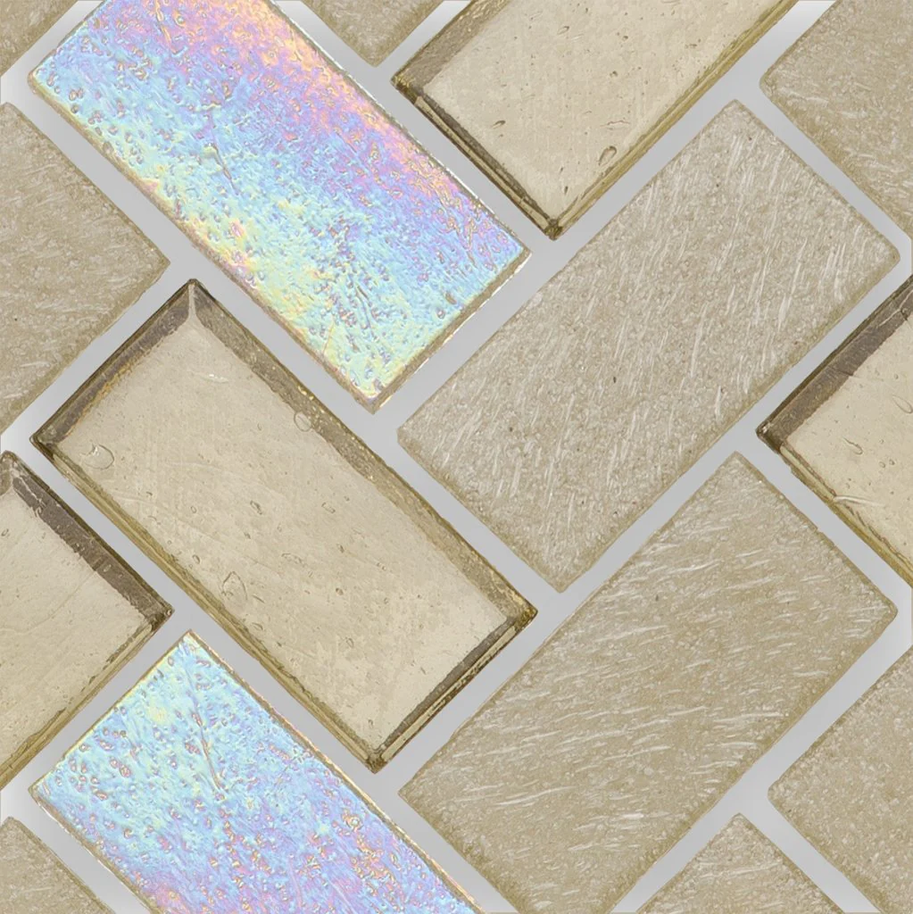 Honeycomb, Herringbone - Glass Tile - Image 3