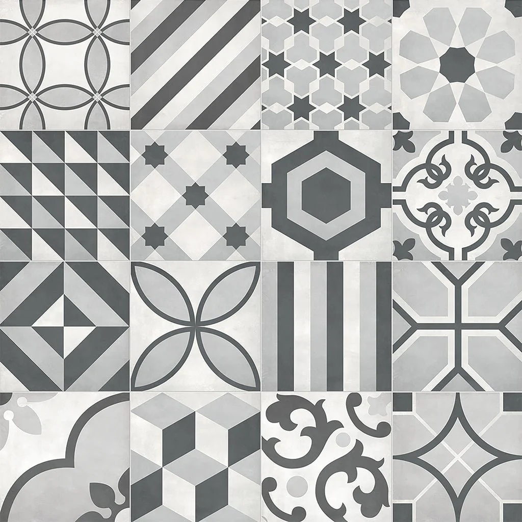 Ice Deco Blend, 8" x 8" - Porcelain Tile
