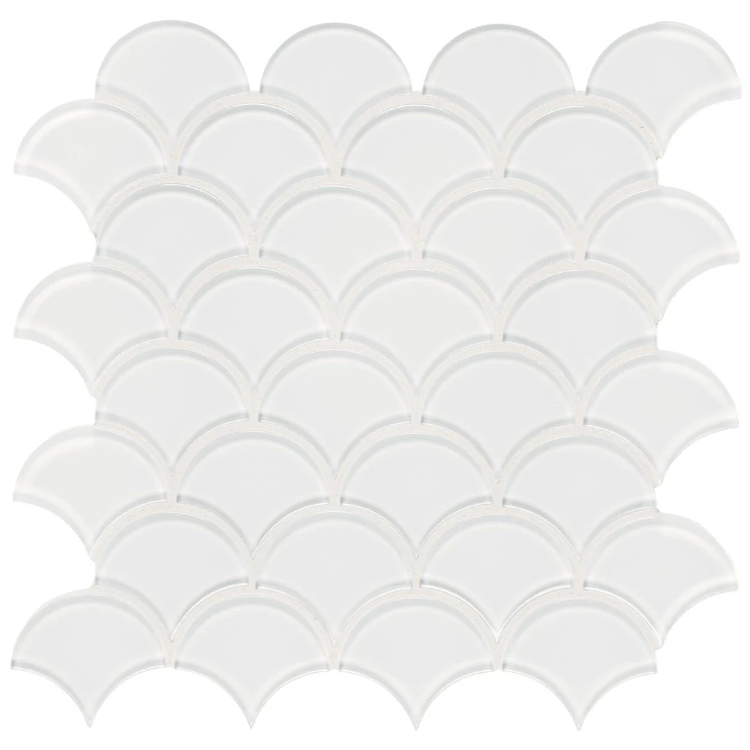 Ice, Scallop - Glass Tile