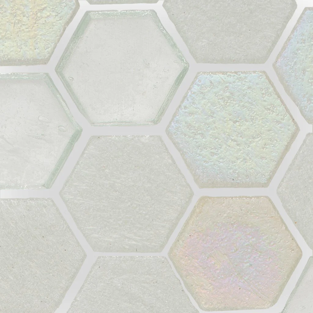 Iceberg, Hexagon Mosaic - Glass Tile - Image 3