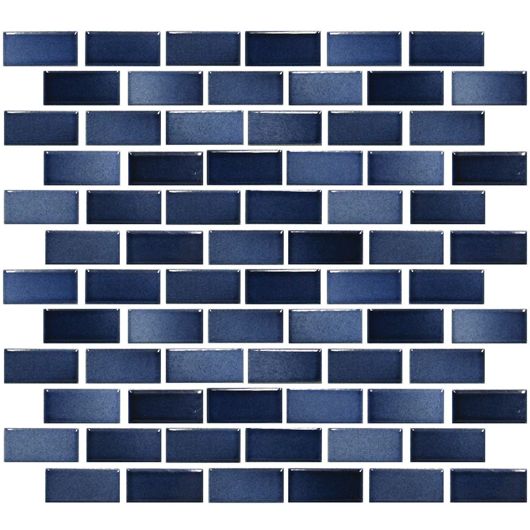 Indigo, 7/8" x 1-7/8" - Porcelain Pool Tile