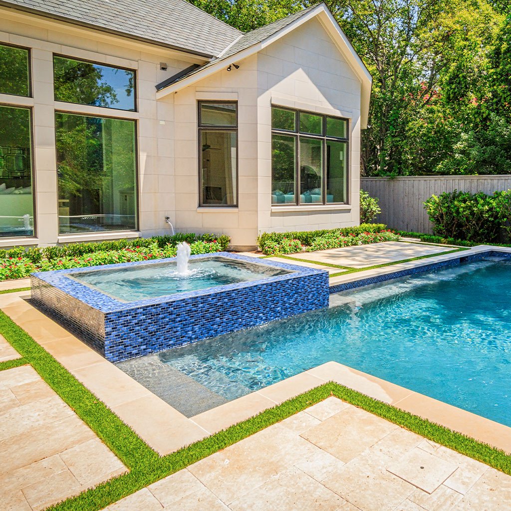 Indigo, 7/8" x 1-7/8" - Porcelain Pool Tile - Image 3