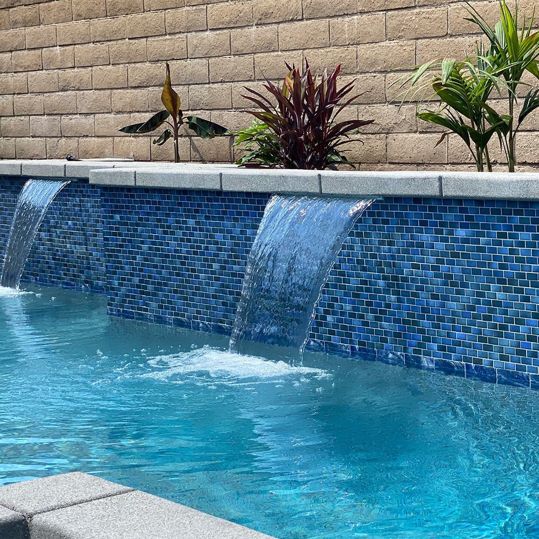 Indigo Matte, 7/8" x 1-7/8" - Porcelain Pool Tile - Image 2