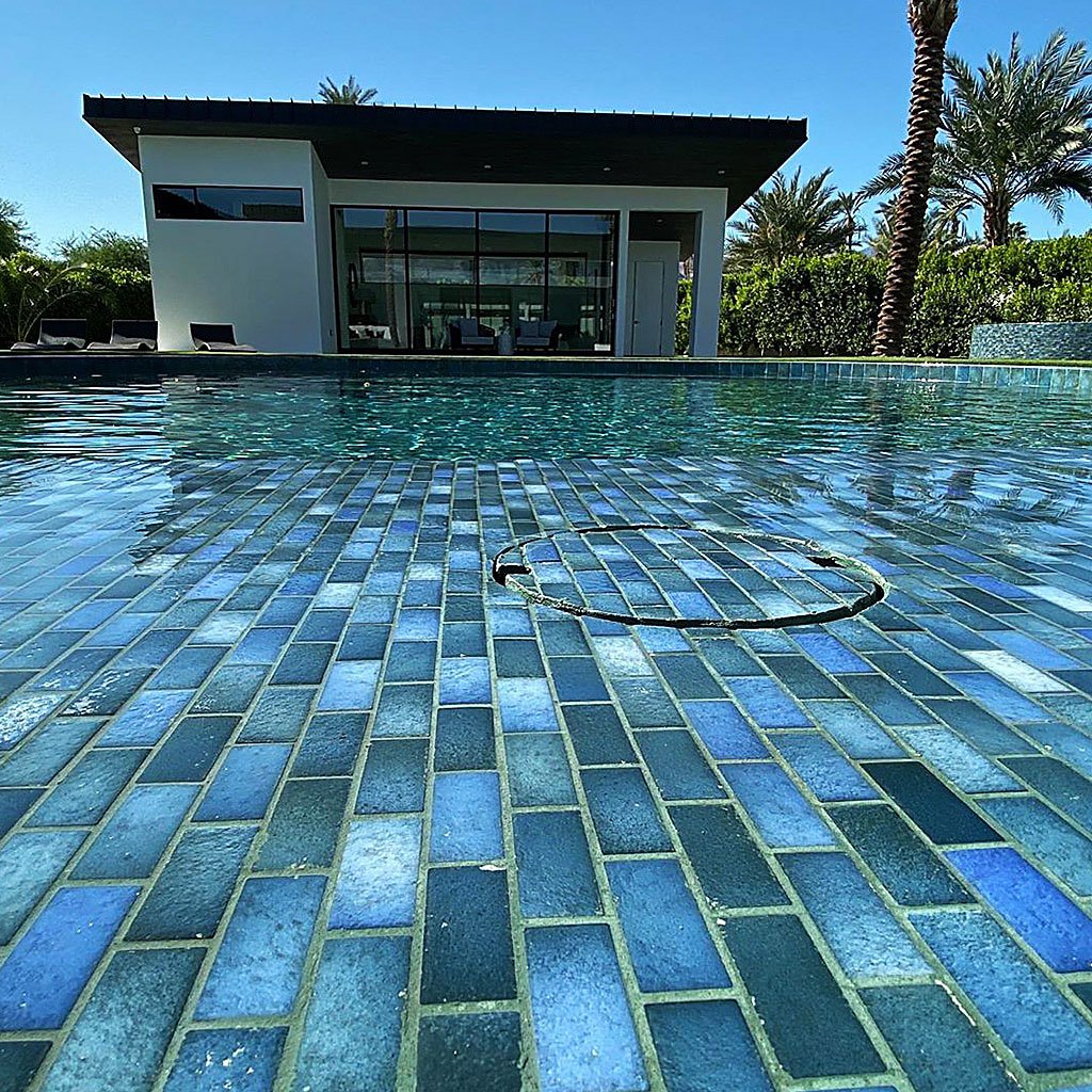 Indigo Matte, 7/8" x 1-7/8" - Porcelain Pool Tile - Image 5